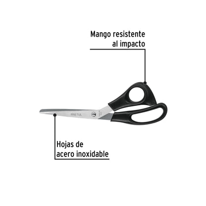 TIJERA 8 PULG ACERO INOX CASA Y OFICINA PRETUL 23185