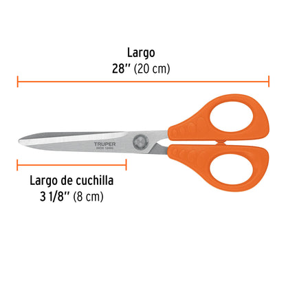 TIJERA ACERO INOX 8 PUL OFICINA TRUPPER  18485