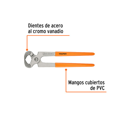TENAZA SACACLAVOS PARA CARPINTERO 10" TRUPER 17386