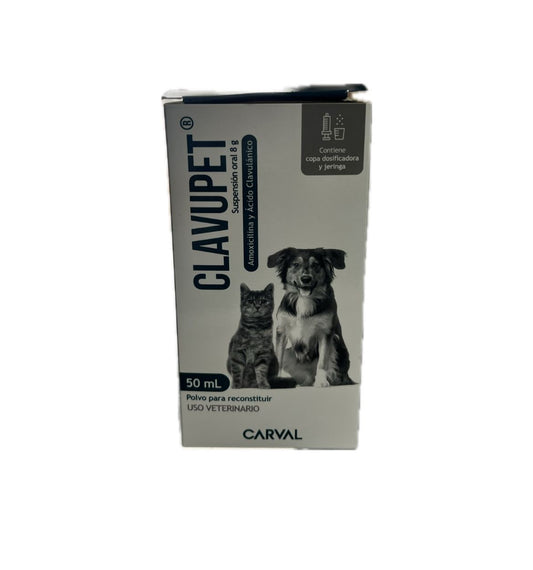 CLAVUPET x 50 ML ( AMOXICILINA Y ACIDO CLAVULANICO)