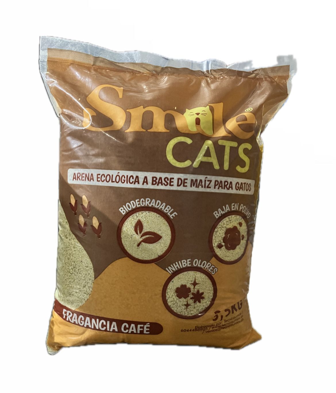 SMILE CATS 3,5 KG  (ARENA DE MAIZ CON AROMA)
