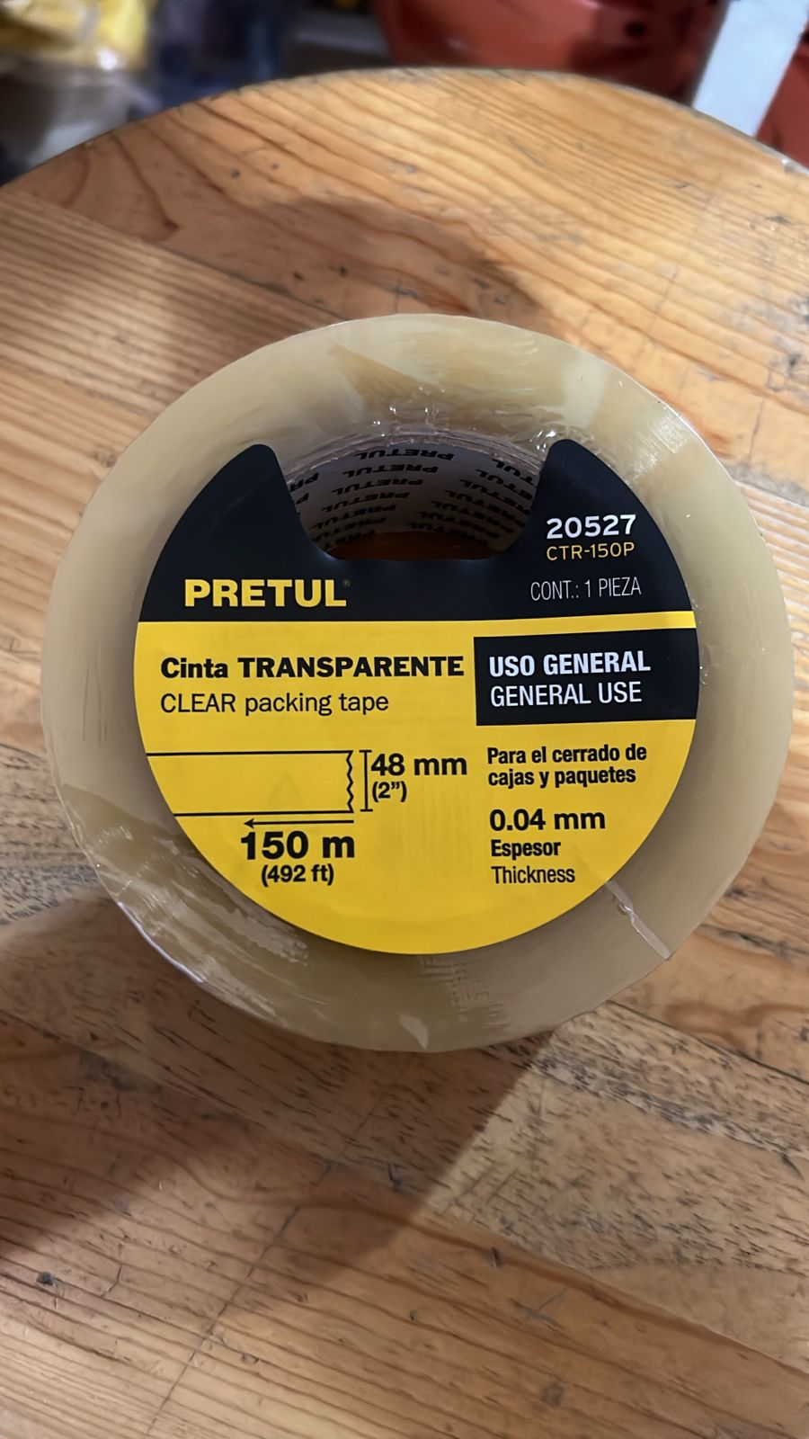 Cinta de empaque 48 mm x 150 m transparente, Pretul 20527