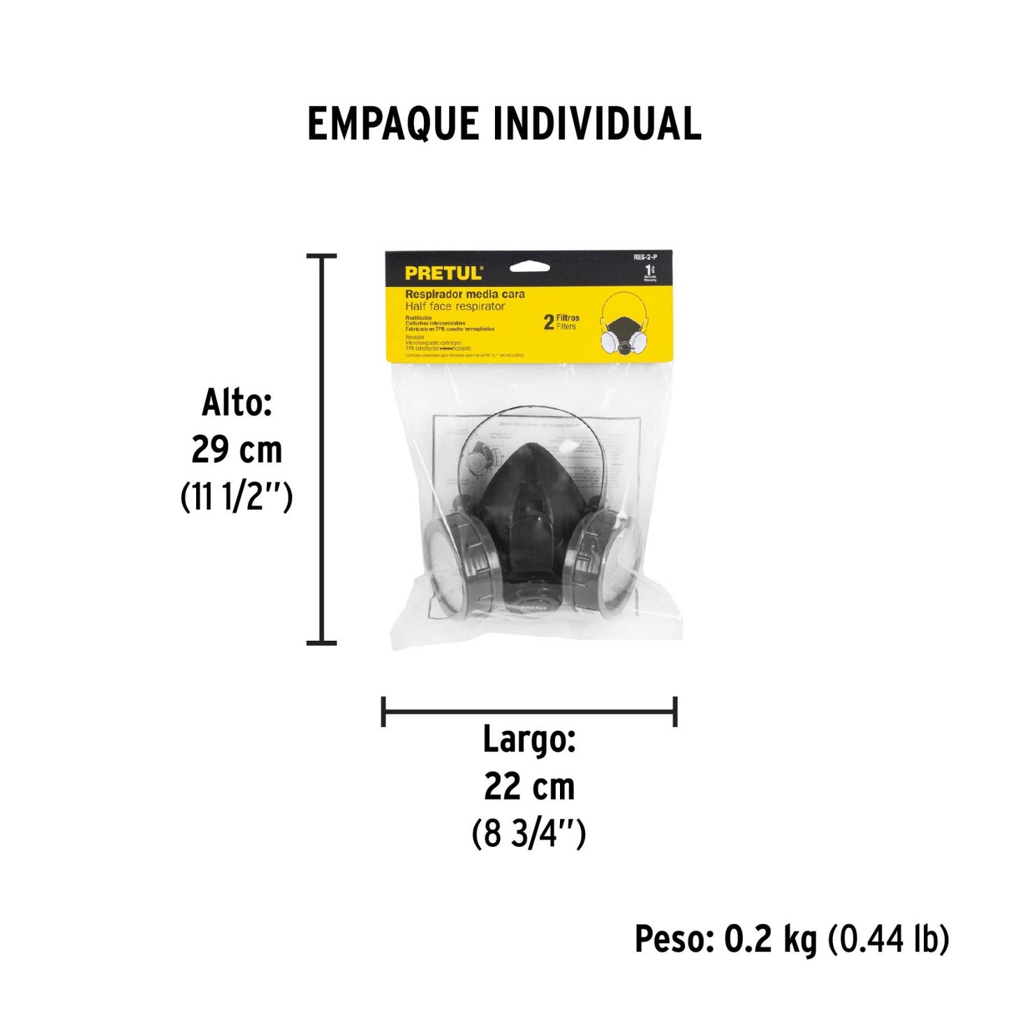 RESPIRADOR SIN CARTUCHO VAPORES ORGÁNICOS 23391