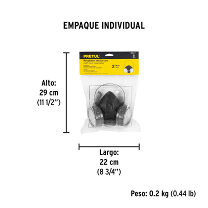 RESPIRADOR SIN CARTUCHO VAPORES ORGÁNICOS 23391