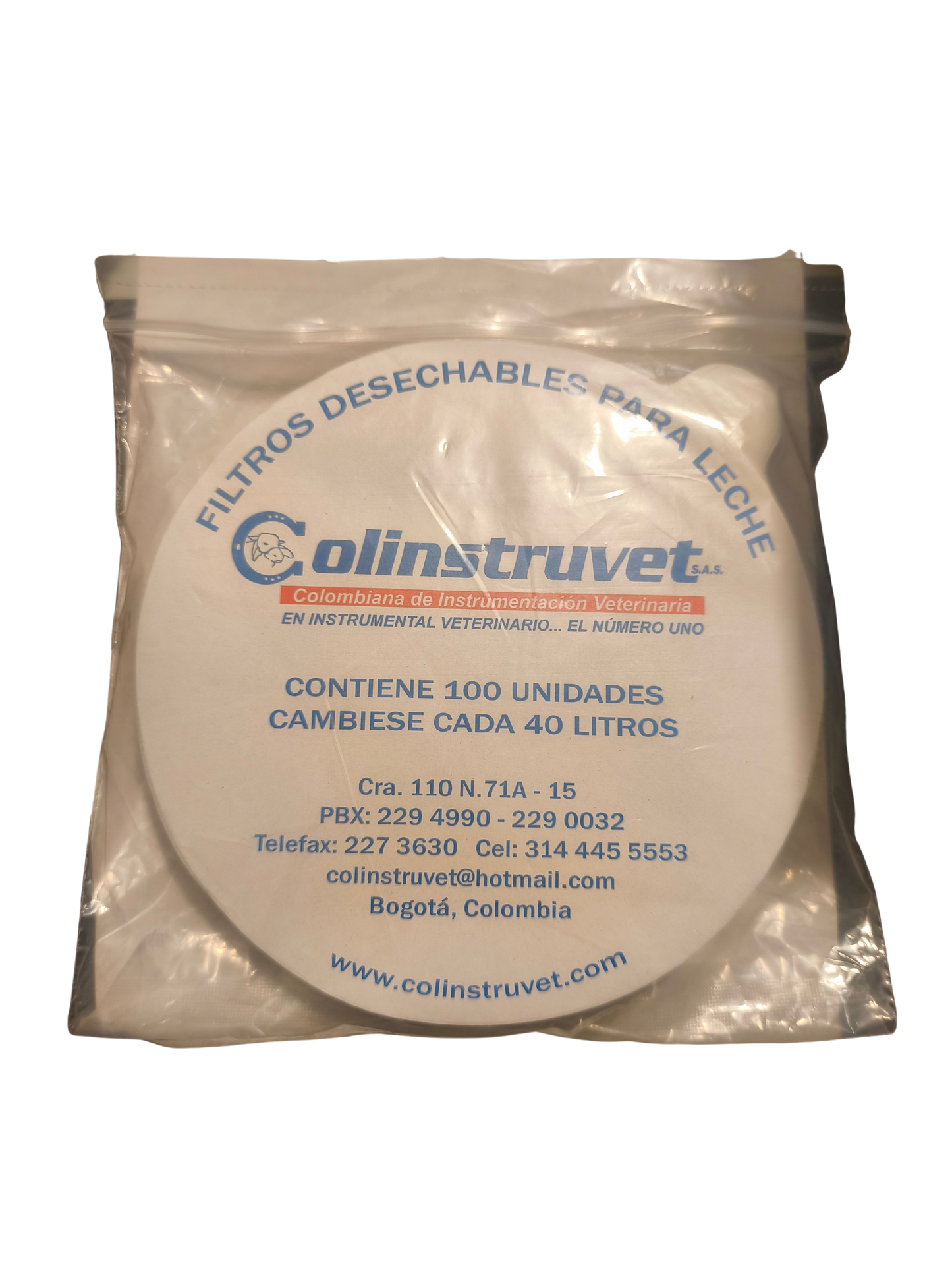 FILTRO PAPEL COLINSTRUVET x 100 uni