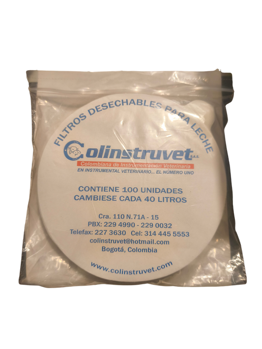 FILTRO PAPEL COLINSTRUVET x 100 uni