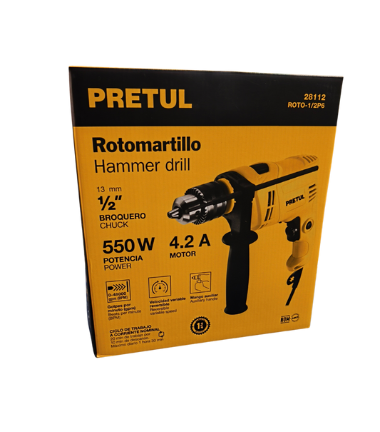 ROTOMARTILLO/ TALADRO 1/2 550W 28112