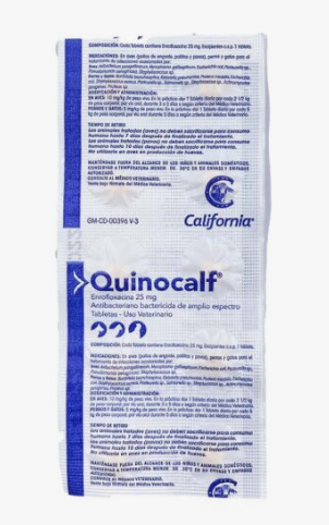 QUINOCALF 25 MG X 10 TAB