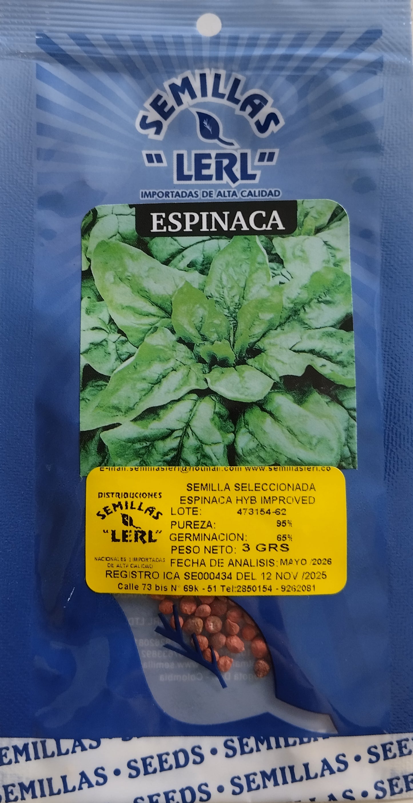 ESPINACA SEMILLAS LERL