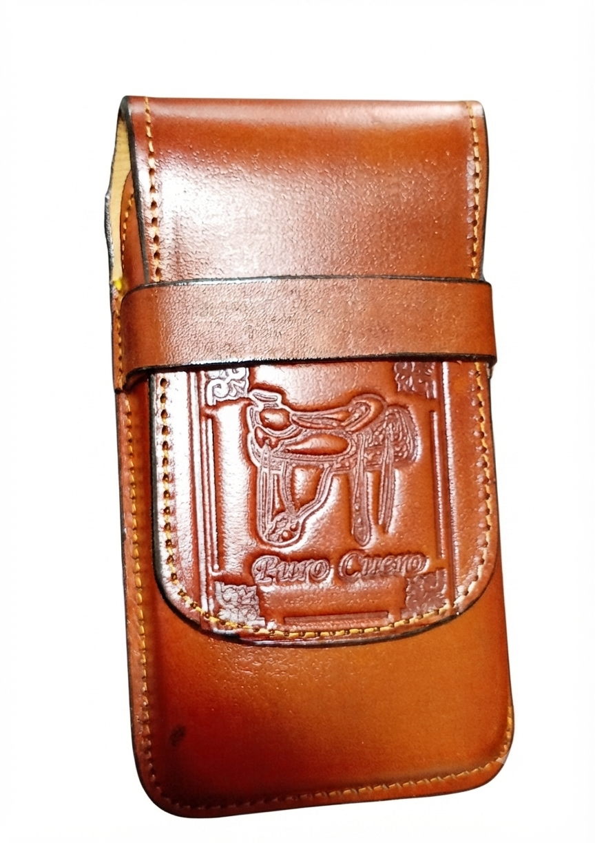 Estuche para celular en cuero