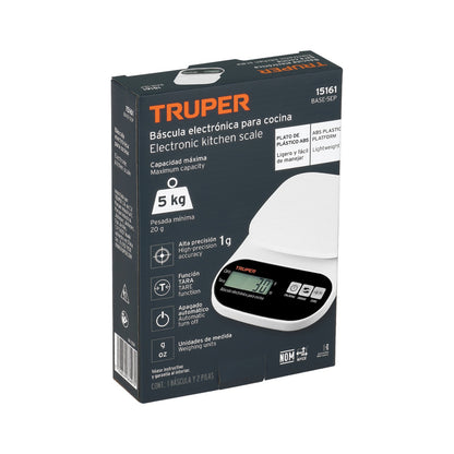 BASCULA DIGITAL BASE PLASTICA 5 KG 15161