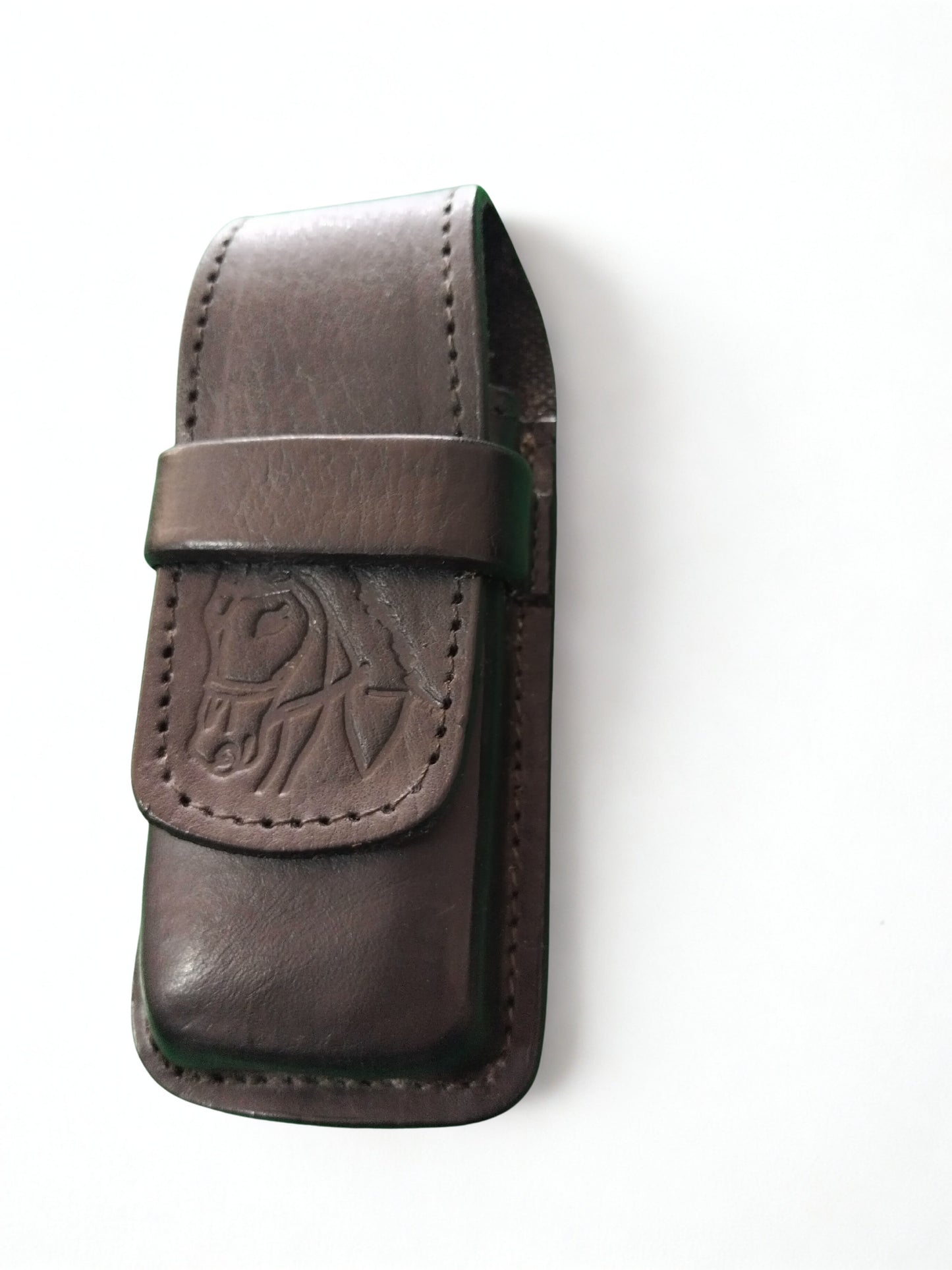Estuche caballito en cuero para navaja