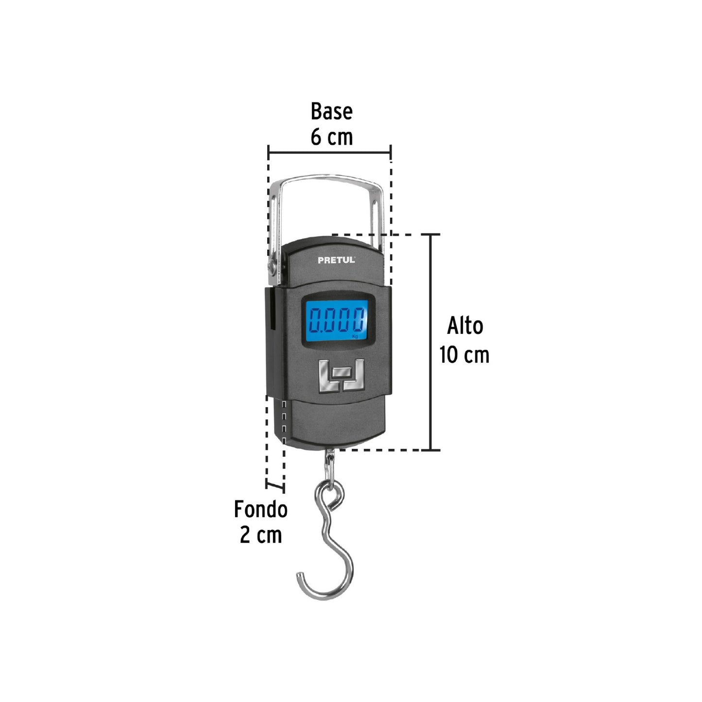 BÁSCULA ELECTRONICA COLGANTE 50KG 28180 PRETUL