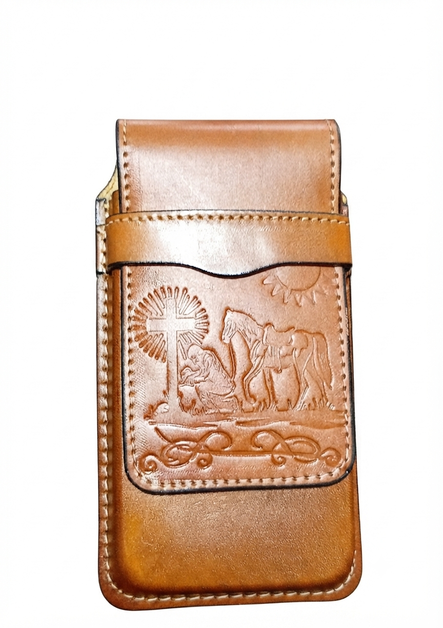 Estuche para celular en cuero