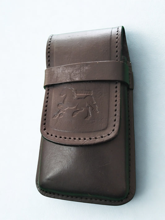 Estuche para navaja en cuero económico grande y ancho