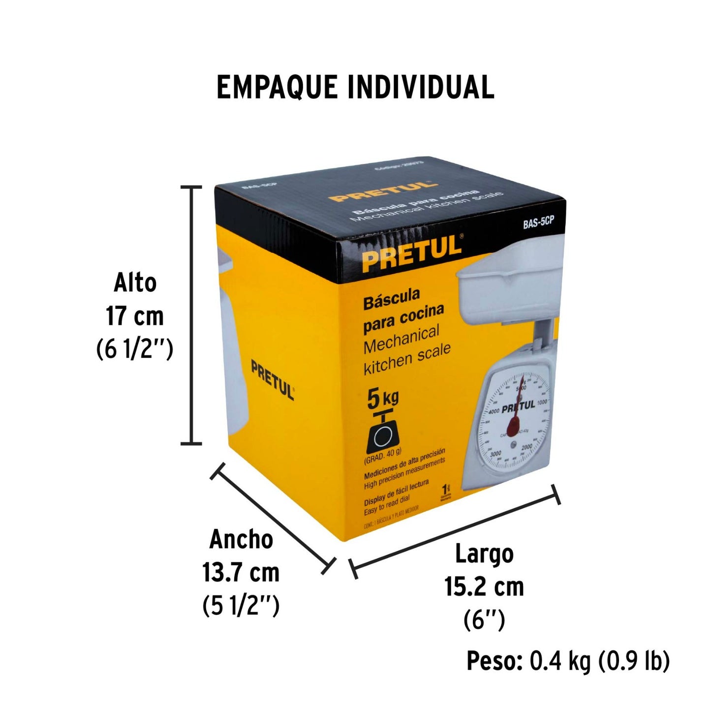 BÁSCULA 5KG 29973 PRETUL
