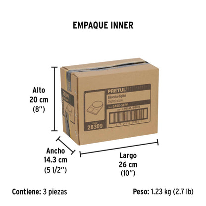 BÁSCULA ELECTRONICA 5KG 28309 PRETUL