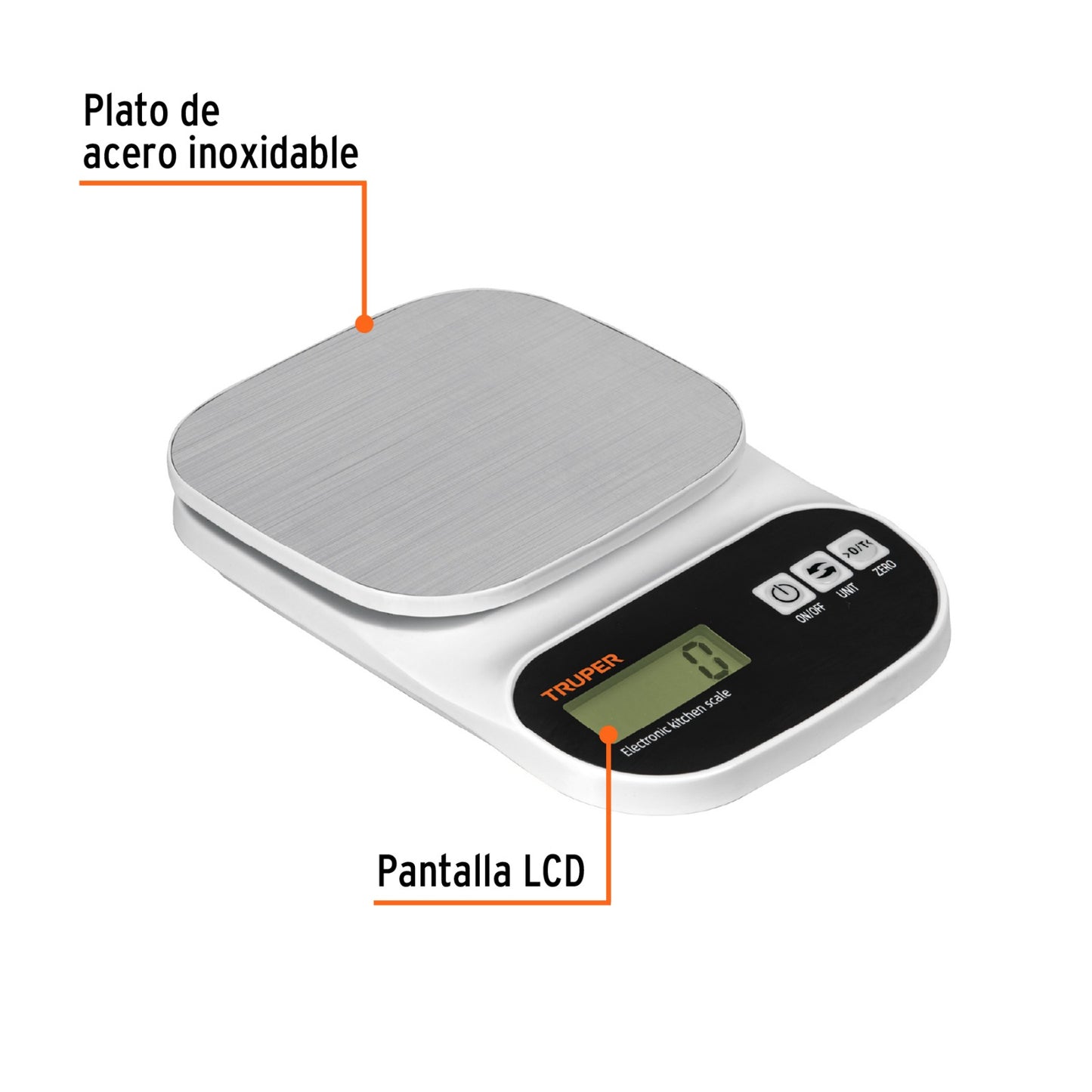 BÁSCULA ELECTRONICA 5KG 103116 TRUPER