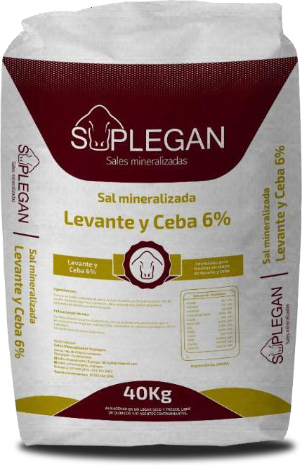 Sal mineralizada Levante y Ceba 6% Suplegan - imagen del empaque suministrado